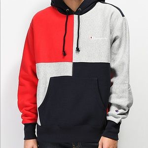 L.E Champion Reverse Weave Colorblock P/O Hoodie